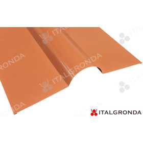 COLMO DIAGONALE LAM. ROSSO COPPO PER PANNELLI o LASTRE EFFETTO COPPO LISCIO