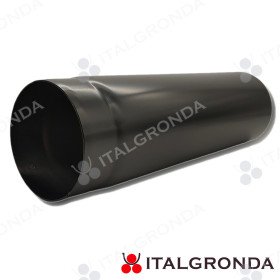 TUBO IN ACCIAIO VERNICIATO NERO PER STUFE A LEGNA DA CM 100 Ø120-130-140-150-160-180-200