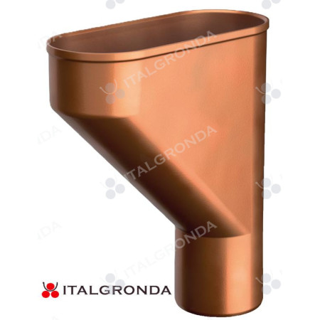 BEVERA LATERALE PVC  Ø80 EFFETTO RAMATO