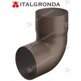 CURVA PLUVIALE PVC COL. MARRONE 87°