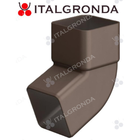 GOMITO PLUVIALE PLASTICA MARRONE A 67°