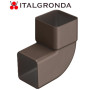 CURVA QUADRA PLUVIALE PLASTICA MARRONE 87° 8X8 E 10X10