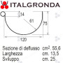 QUOTE GRONDA PVC SEMITONDA COL. MARRONE 125 (SV.25)