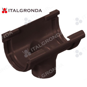 GIUNTO CON BOCCHETTA Ø50 SEMIT.116 (SV13) COL. MARRONE
