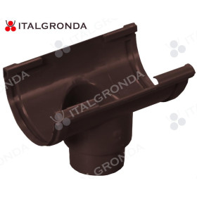 GIUNTO CON BOCCHETTA Ø80/100 SEMIT.125 (SV.25) COL. MARRONE