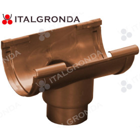 GIUNTO CON BOCCHETTA Ø80/100 SEMIT.125 COL. RAMATO
