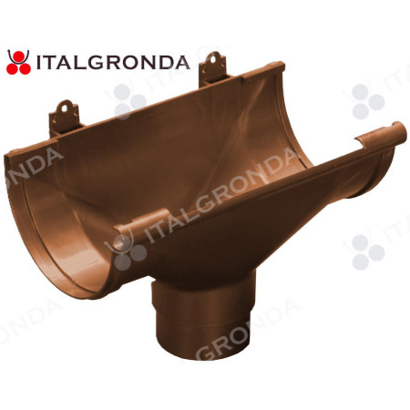 GIUNTO CON BOCCHETTA Ø100/110 SEMIT.133 COL. RAMATO