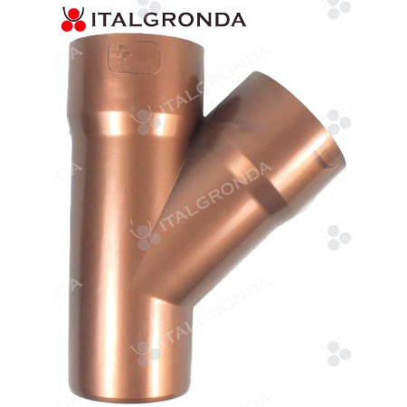 RACCORDO A BRACA A 45° PVC COLOR RAMATO