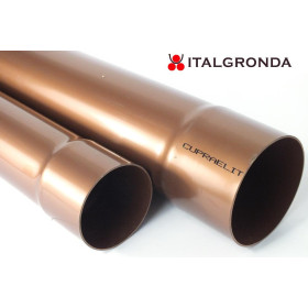 TUBO PLUVIALE PVC COL. RAMATO Ø 80 E 100DA ML.1