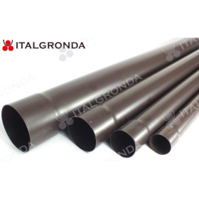 TUBO PLUVIALE PVC COL. MARRONE DA ML.1 Ø 50-63-80-100mm