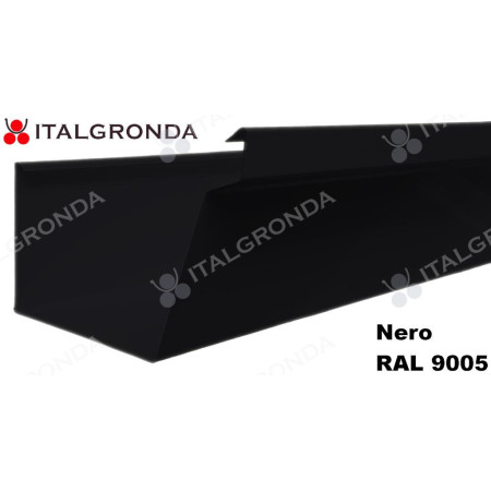 GRONDA A CASSETTA c/scalino LAM. NERO RAL 9005 DA ML.3,0