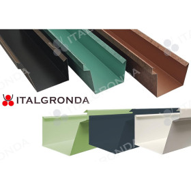 GRONDA A CASSETTA base 10-12 c/scalino alluminio colori a scelta