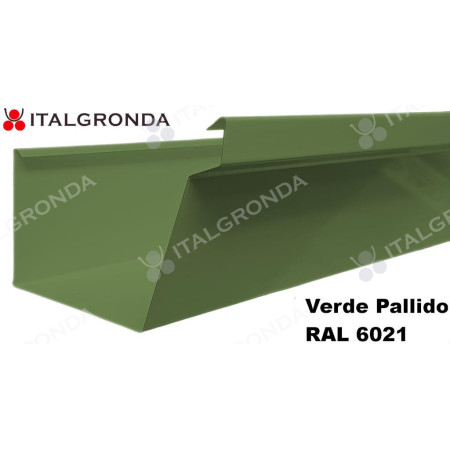 GRONDA A CASSETTA c/scalino ALL. VERDE PALLIDO RAL 6021 DA ML.2,0