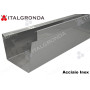 GRONDA A CASSETTA c/scalino INOX 5/10 BASE 10-12 cm