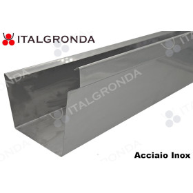 GRONDA A CASSETTA c/scalino INOX 5/10 BASE 10-12 cm