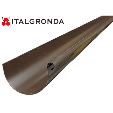 Gronda Semitonda in Lamiera Testa di Moro con riccio sviluppo 20 cm