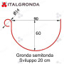 Canale di Gronda Semitonda in Lamiera con colori a scelta
