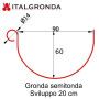 GRONDA SEMITONDA in LAMIERA PREVERNICIATA ITALGRONDA-GRONDA SEMITONDA in Lamiera PREVERNICIATA IN VARI COLORIDisponibile nelle L