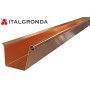 GRONDA A CASSETTA (BASE QUADRATA) IN RAME CON RIFINITURA A RICCIOLO Base 7 Bordo esterno