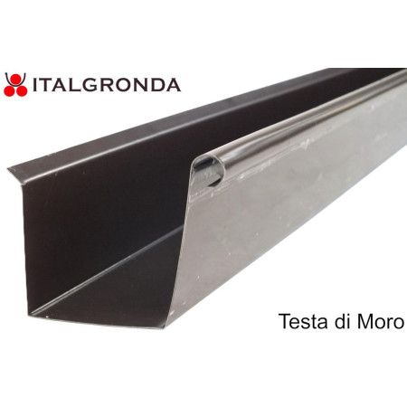 Gronda a Cassetta con Ricciolo in Lamiera Testa di Moro Base 7