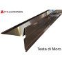 Mantellina a Ti in Lamiera Testa di Moro per Lato del Tetto (Frontespizio) Coprtina