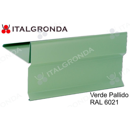 MANTELLINA A "T" IN ALLUMINIO VERDE PALLIDO