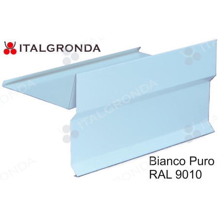 MANTELLINA A "T" IN ALLUMINIO BIANCO PURO