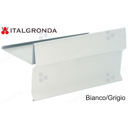 MANTELLINA A "T" IN ALLUMINIO BIANCO GRIGIO