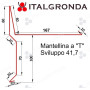 Mantellina o scossalina a T in alluminio colori a scelta