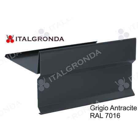 MANTELLINA A "T" IN ALLUMINIO COLORATO A SCELTA DA ML. 3