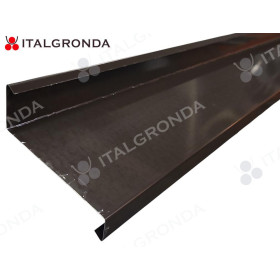 GREMBIALINA A "S o Z APERTA" in Lamiera Testa di Moro sviluppo 20cm