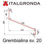 GREMBIALINA IN LAMIERA PREVERNICIATA TDM A "S" ITALGRONDA-GREMBIALINA O SCOSSALINA IN LAMIERA PREVERNICIATA COLOR TESTA DI MORO 