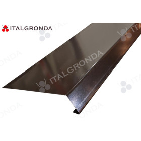 GREMBIALINA A "L APERTA" in Lamiera Col. Testa di Moro Sviluppo 16cm  Spess. 0,6mm