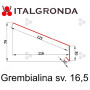 QUOTE GREMBIALINA A "L APERTA"  Sviluppo 16cm  Spess. 0,6mm