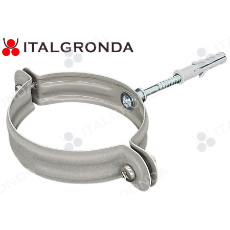 FERMATUBO ALLUMINIO RAL 7037 3D CON TASSELLO