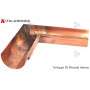 ANGOLO DI GRONDA SEMITONDO INTERNO IN RAME DI CM 30x30 - SPESSORE 5/10 sviluppo 20 cm