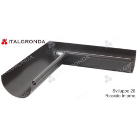 ANGOLO INTERNO DI GRONDA SEMITONDO LAMIERA TDM CM 30x30