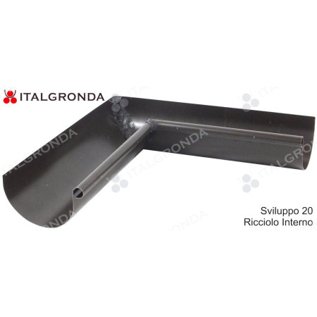 ANGOLO INTERNO DI GRONDA SEMITONDO LAMIERA TDM CM 30x30