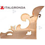 FRONTONE ORNAMENTALE RAME MOD. CURVO (ESTERNO)
