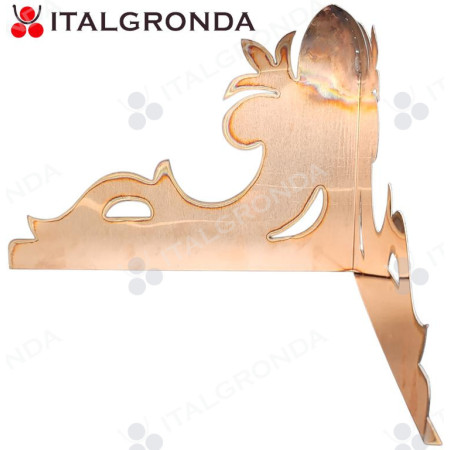 FRONTONE ORNAMENTALE RAME MOD. CURVO (ROVESCIO)