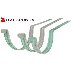 STAFFA PER GRONDA SEMITONDA IN ALLUMINIO PREVERNICIATO VERDE ROOF TECNOSTAFF-STAFFA PER GRONDA SEMITONDA IN ALLUMINIO PREVERNICI
