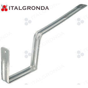 STAFFA PER GRONDA A CASSETTA IN ACCIAIO ZINCATO base 100mm