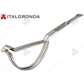 STAFFA PER GRONDA SEMITONDA INOX CON DOPPIA NERVATURA. SV.33cm