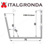QUOTE STAFFA PER GRONDA A CASSETTA base 7cm