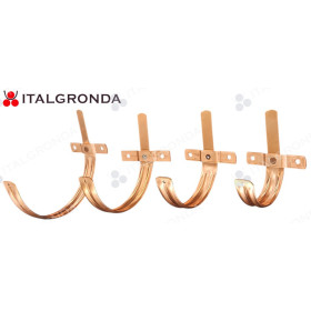 STAFFA PER GRONDA SEMITONDA IN RAME SENZA GAMBO (FISSAGGIO A PARETE)