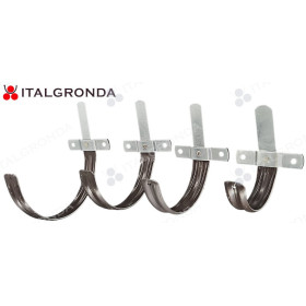 STAFFA PER GRONDA SEMITONDA IN LAMIERABTESTA DI MORO CON DOPPIA NERVATURA (FISSGGIO A PARETE)