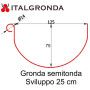 STAFFA IN RAME PER GRONDA SEMITONDA A INCASTRO TECNOSTAFF-STAFFA IN RAME PER GRONDA SEMITONDA A INCASTRO CON DOPPIA NERVATURA.MI
