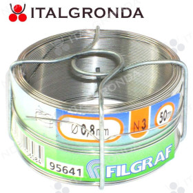 BOBINA DI FILETTO IN ACCIAIO INOX Ø 0,8 TONDA ROTOLINO  DA mt 50