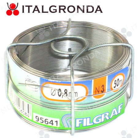 BOBINA DI FILETTO IN ACCIAIO INOX Ø 0,8 TONDA ROTOLINO  DA mt 50