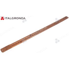 BANDELLA IN ACCIAIO INOX DI SPESSORE 15/10, PREVERNICIATO COLOR COPPER (EFFETTO RAME) CON DOPPIA NERVATURA.